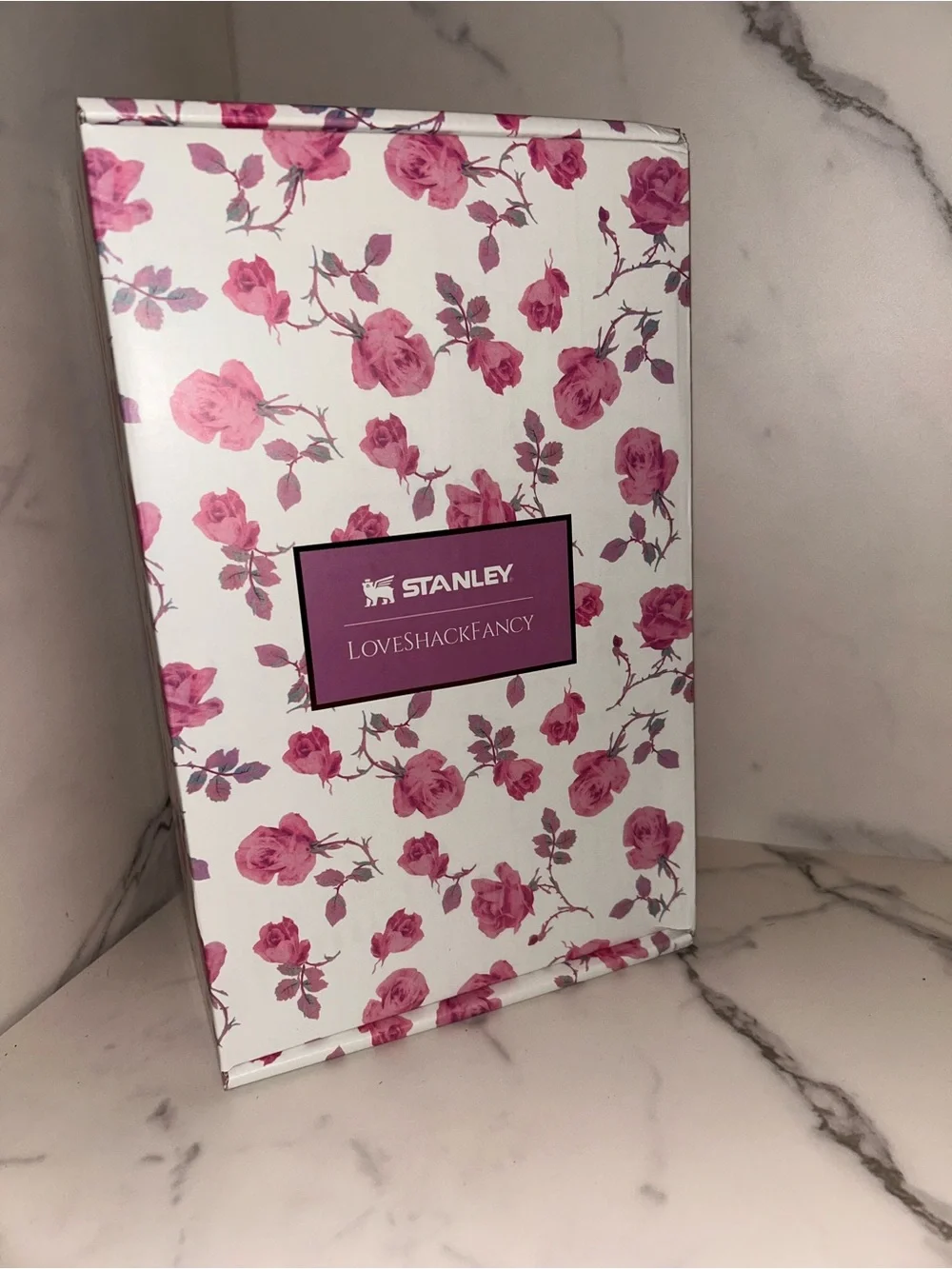 Stanley White & Pink Floral Quencher Tumbler with Handle